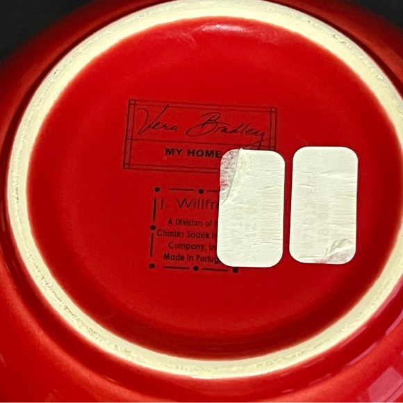 Vera Bradley Red Ceramic Bowl - Picture 6 of 10